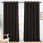 NICETOWN Bedroom Blackout Curtains and Drapes - Energy Smart Thermal Insulated Solid Grommet Blackout Draperies for Living Room (2 Panels, 66 inches x 90 inches, Toffee Brown)