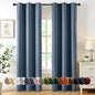 MIULEE Stone Blue Blackout Curtains for Bedroom Living Room 72 Inches Long 2 Panels, Thermal Insulated Room Darkening Drapes Solid Grommet Top Light Blue Window Treatments Set, W40 x L72 Inch