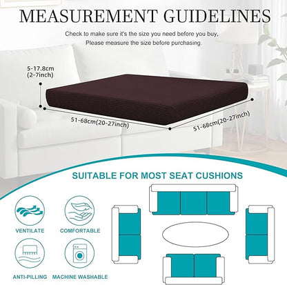 12Pcs Stretch Patio Cushion Covers,Outdoor Couch Covers Replacement,Outdoor Couch & Sofa Slipcovers,for Patio Furniture Cushion Covers,Washable Reusable Furniture Protector (Coffee,Cover Only)
