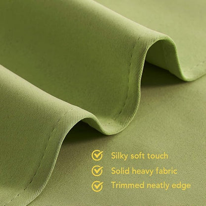NICETOWN Blackout Curtain Panels for Bedroom, 2 Panels, W70 x L95-inch, Fresh Green, Thermal Insulated Grommet Top Blackout Draperies and Drapes for Basement