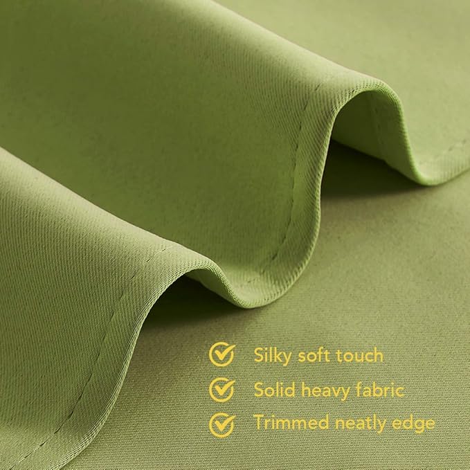 NICETOWN Blackout Curtains for Bedroom, Fresh Green, 42 W by 80 L, Set of 2, Thermal Insulated Curtains & Drapes with Grommet Top for Living Room, Privacy Window Treatment Draperies