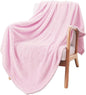 Exclusivo Mezcla Fleece Throw Blanket Extra Large, Super Soft and Warm Blankets for Couch, Sofa and Bed Waffle Textured, Cozy, Fuzzy and Lightweight (Light Pink, 50x70 Inches)
