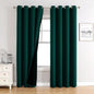 ChrisDowa 100% Blackout Curtains 102 inch Long for Bedroom with Black Liner, 2 Thick Layers Total Blackout Thermal Insulated Grommet Window Curtains 2 Panels Set (Forest Green, 52 x 102 Inch)