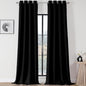 Joydeco Blackout Curtains for Bedroom 120 Inch Long 2 Panels, Room Darkening Grommet Drapes, Thermal Insulated Black Out Drapes, Black Curtains for Living Room