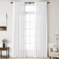 Nanspring White Extra Long Curtain 130 inches Long 2 Panels Set for Living Room Back Tab Modern Farmhouse Coastal Decor Cotton Textured White Sheer Linen Curtains for High Window 52x130