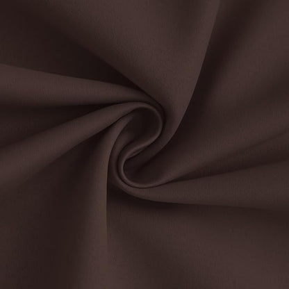 Yakamok 100% Blackout Curtain Panels 84 inches Cold and Light Blocking Drapes for Nursery, 2 Thick Layers Thermal Insulated Draperies (2 Pieces, 50 Wide Each Panel, Brown/White Backing)