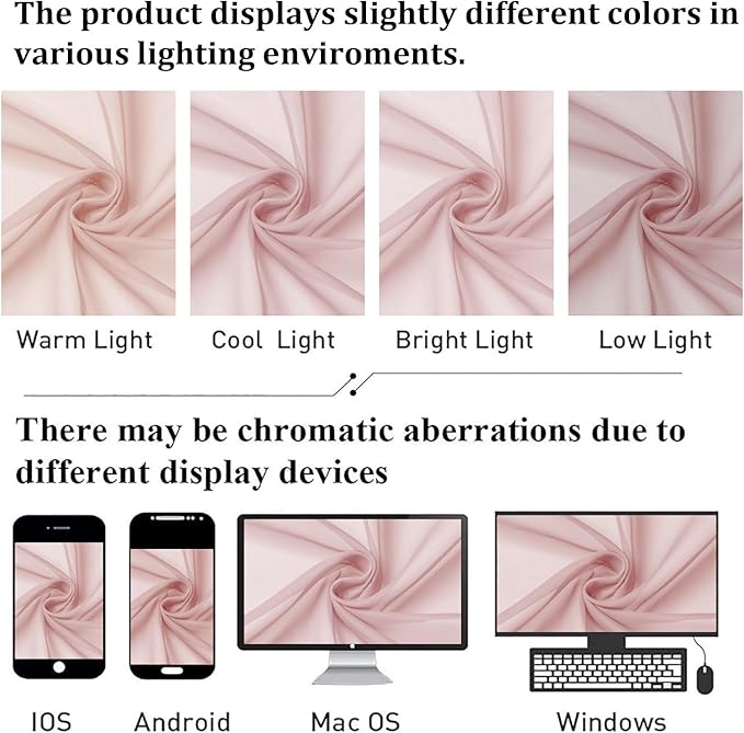 Lecloud Blush Pink Sheer Curtains 78 Inches Long 2 Panels, Modern Airy Voile Solid Curtains, Transparent Aesthetic Windows Decor Drape with Rod Pocket for Bedroom Living Room, Each 42" W x 78" L