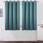 LEMOMO Blackout Curtains 52 x 45 inch/Sea Teal Curtains Set of 2 Panels/Thermal Insulated Room Darkening Bedroom Curtains