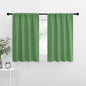 NICETOWN Kitchen Curtains, Froest Green, 34" x 40", Set of 2, Short Blackout Curtains & Drapes, Thermal Insulated Rod Pocket Window Treatment Draperies for Nursery