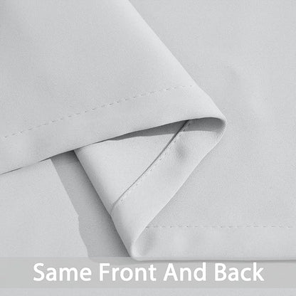 Yakamok 84 Inch Length Room Darking Curtains for Bedroom, Light Blocking Drapes Room Darkening Thermal Insulated Solid Grommet Panels for Living Room(38Wx84L, Greyish White, 2 Panels)
