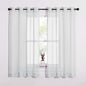 NICETOWN Sheer Curtains 63 Long - Ring Top Solid Voile Window Draperies for Bedroom/Home Decor/Kitchen/Living (Light Gray, Set of 2, W54 x L63 Inches)