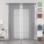 Chyhomenyc Extra Long Sheer Curtain Panels 96 Inches, 2 PCS, Voile Top Dual Rod Pockets Soft Touching Window Drapes Treatment for Children Room/Bedroom/Living Room/Hotel, 42W x 96L inch, Charcoal Grey