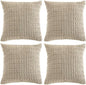 Fancy Homi 4 Packs Taupe Decorative Throw Pillow Covers 20x20 Inch for Living Room Couch Bed Sofa, Modern Farmhouse Boho Home Decor, Soft Plush Corduroy Square Cute Accent Cushion Case 50x50 cm