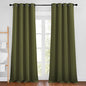 NICETOWN Olive Curtains 96 inches Long, Grommet Thermal Insulated Room Darkening Curtains Privacy Window Treatments for Boys Room/Living Room, W46 x L96, 2 Panels