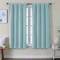 Simplebrand Ava Aqua Blackout Curtains for Bedroom 63 Inch Length 2 Panels Set, Nursery Thermal Insulated Energy Saving Rod Pocket Window Treatment Curtains Blackout Drapes, W40 x L63 Inch, Aqua