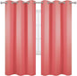 LEMOMO Coral Thermal Blackout Curtains/42 x 72 Inch/Set of 2 Panels Room Darkening Curtains for Bedroom