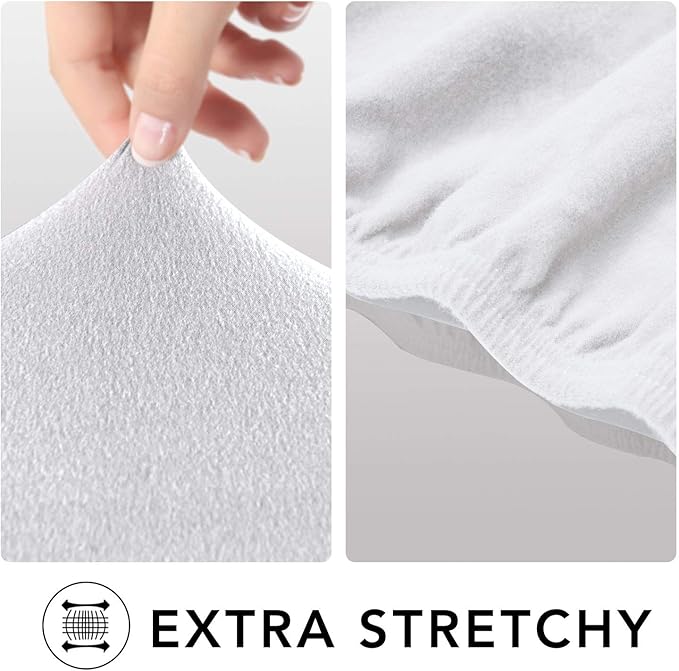 PureFit Super Stretch Chair Sofa Slipcover with Pocket – Spandex Non Slip Soft Couch Sofa Cover, Washable Furniture Protector with Elastic Bottom for Kids, Pets （Recliner, White