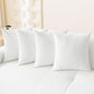 CaliTime Throw Pillow Covers Decorative 18 X 18 Inches Pack of 4 Cozy Chenille Cushion Cases for Couch Sofa Bed Living Room Home True White