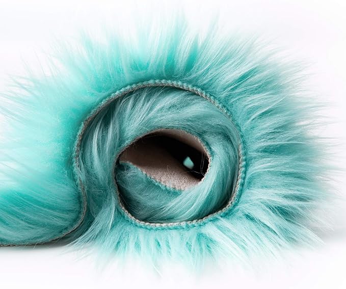Ashler faux fur rug, Fluffy Shaggy Area Rug Ultra Soft 2 x 6 Feet Sheepskin Fur Rug, Turquoise Fuzzy Rug Machine Washable Shag Rug, Nursery Decor Throw Rugs for Bedroom, kids room, Living Room