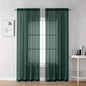 Chyhomenyc Hunter Green Sheer Curtains 78 Inches Long 2 Panels Set for Living Room, Light Filtering Voile Lightweight Bedroom Curtains, Rod Pocket Solid Window Treatment Drapes, Each 42W x 78L