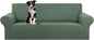 KEKUOU Stretch Oversized Sofa Slipcover 1 Piece Couch Sofa Cover (94"-110") Furniture Protector 4 Seater Sofa with Elastic Bottom for Kids,Pet.Jacquard Checked Pattern Fabric(X Large,Greyish Green)