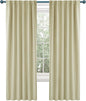 Deconovo Blackout Curtains, Thermal Insulated, W52 x L72 2 Panels, Back Tab, Machine Washable, Room-Darkening Drapes for Bedroom/Living Room Beige