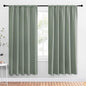 NICETOWN Window Curtains Blackout Drapes - Thermal Insulated Solid Rod Pocket Blackout Curtains/Draperies for Living Room (Sage Green, One Pair, 52 by 72-Inch)
