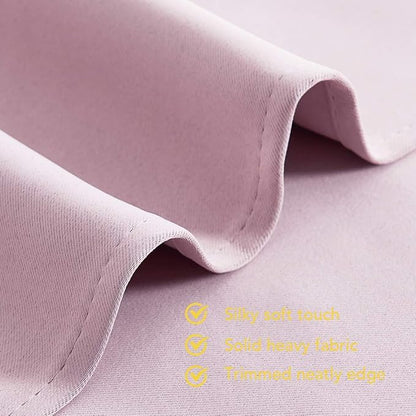 NICETOWN Blackout Curtains & Drapes for Bedroom, Baby Pink, W34 x L40, Set of 2, Triple Weave Grommet Top Thermal Insulated Light Blocking Panels for Bathroom/Living Room
