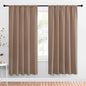 NICETOWN Kids Blackout Curtain Panels - Window Treatment Thermal Insulated Solid Rod Pocket Blackout Drapes for Bedroom (Cappuccino, Set of 2, 52 by 72 Inch)