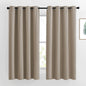 NICETOWN Bedroom Blackout Curtain Panels - Home Fashion Window Treatment Ring Top Blackout Draperies and Drapes (52 inches x 63 inches, Set of 2 Panels, Taupe)