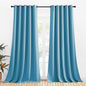 NICETOWN Blackout Curtain Panels for Bedroom, 2 Panels, W70 x L95-inch, Teal Blue, Thermal Insulated Grommet Top Blackout Draperies and Drapes for Basement