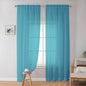 Simplebrand Turquoise Sheer Curtains 72 Inches Long 2 Panels for Living Room, Rod Pockets Airy Window Treatments Voile Sheer Curtains Panels Lightweight for Front Back Patio Glass Door, 42" Width