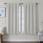 Simplebrand Ava Natural Short Blackout Curtains for Bedroom 54 Inches Long 2 Panels Set, Solid Thermal Insulated, Energy Saving Window Treatment Curtains Blackout Drapes, W40 x L54 Inch, Natural