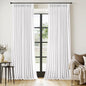 MIULEE Pinch Pleated White Thick Linen Curtains 102 Inches Long 2 Panels, Linen Texture Drapes for Living Room Bedroom, Pinch Pleat Memory Trained Back Tab Light Filtering Window Curtains with Hooks