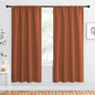 NICETOWN Blackout Curtains and Drapes - Thermal Insulated Solid Rod Pocket Blackout Draperies/Panels (Burnt Orange, 1 Pair, 42 by 72 inches)