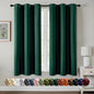 MIULEE Hunter Green Blackout Curtains for Bedroom Living Room 63 Inches Long 2 Panels, Thermal Insulated Room Darkening Drapes Solid Grommet Noise Reduction Emerald Green Christmas Curtains 40x63 Inch