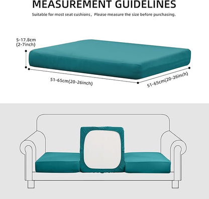 Outdoor Cushion Covers Set,8PCS Patio Furniture Couch Seat Slipcovers, Replacement for Sofa Sectional Chair(Cover，Only)