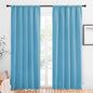 NICETOWN Window Curtains Blackout Drapes, Teal Blue, 1 Pair, 52 by 84-Inch, Thermal Insulated Solid Rod Pocket Blackout Curtains/Draperies for Living Room
