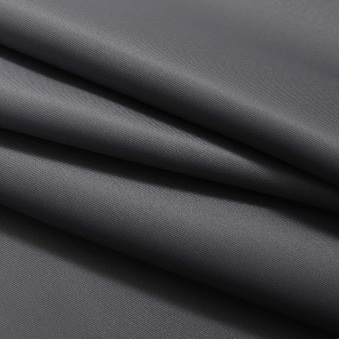 Yakamok Light Blocking Ombre Curtains, Greyish White and Black Gradient Color Curtains, Room Darkening Grommet Window Drapes for Bedroom(Black, 42x63 Inch, 2 Panels)