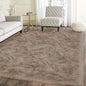 Latepis Living Room Carpet Brown Beige Large Area 6x8 Rug Washable Faux Fur Rug Fluffy Sheepskin Rugs for Bedroom Playroom Throw Rugs Home Decor Rectangle