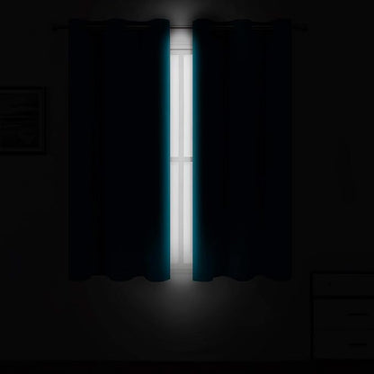LEMOMO Teal Thermal Blackout Curtains/38 x 63 Inch/Set of 2 Panels Room Darkening Curtains for Bedroom