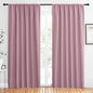 NICETOWN 2 Panels Blackout Curtains, Rod Pocket Thermal Insulated Drapes 84 inches Long, Easy-Care Modern Home Decoration Sunshades for Guest Room, Living Room, Office, 62 x 84 Inch, Rouge Pink