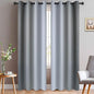 Yakamok 84 Inch Length Gray and Greyish White Gradient Color Ombre Curtains for Bedroom, Room Darkening Thermal Insulated Grommet Window Drapes for Living Room (2 Panels, 52x84 Inch)