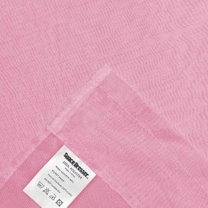 SpaceDresser Sheer Light Pink Curtains 4 Panels Rod Pocket Semi-Sheer Curtain 96 Inches Long Light Filtering Voile Window Drapes for Bedroom Living Room Kitchen, Each 52W x 96L