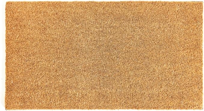 KANKUN Coco Coir Door Mat with Heavy Duty Backing, Welcome Doormat (17" x 30"), Doormat Entrance (Plain - 1Pack)