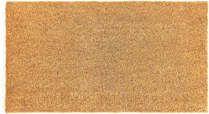 KANKUN Coco Coir Door Mat with Heavy Duty Backing, Welcome Doormat (17" x 30"), Doormat Entrance (Plain - 1Pack)