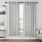Nanspring Grey Linen Semi Sheer Curtains 72 Inches Long 2 Panels Set for Bedroom Back Tab Rod Pocket Light Filtering Drapes Cotton Textured Grey Farmhouse Living Room Curtain 52X72 Inches