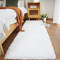 Ghouse Ultra Soft Faux Rabbit Fur Rug, Machine Washable Area Rugs for Bedroom Fluffy Rugs for Living Room, No-Shedding Carpet Sheepskin Runner Rugs White 2 x 8 Feet