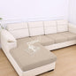 hyha Waterproof Couch Cushion Covers for Pets, Non Slip Sofa Seat Cover for Dogs Washable, Soft Thick Stretch Jacquard Fabric, Sofa Slipcovers with Elastic Bottom (1 Chaise+3 Seater, Taupe)