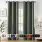 MIULEE Dark Mallard Blackout Curtains for Bedroom Living Room 72 Inches Long 2 Panels, Thermal Insulated Room Darkening Drapes Solid Grommet Noise Reduction Light Blocking Window Treatments 40x72 Inch
